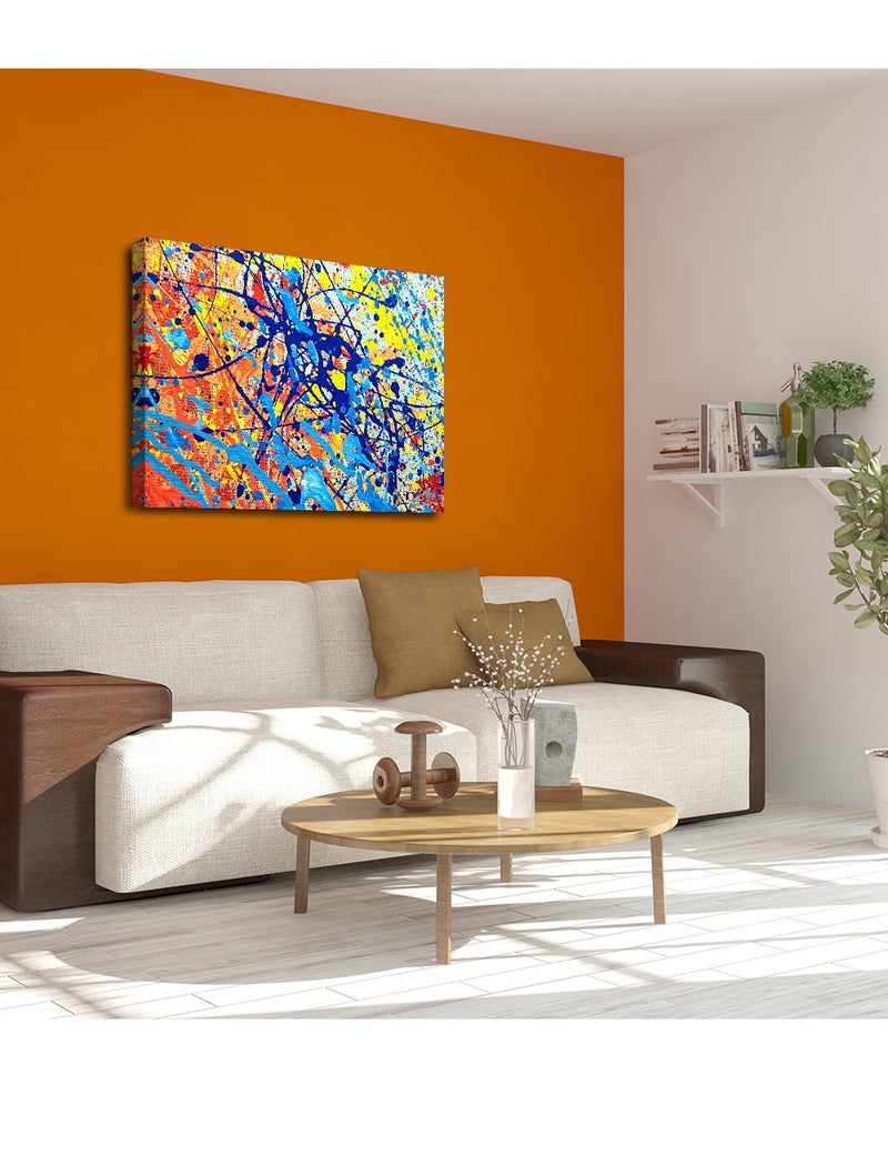 IPIC - Abstract Jackson Pollock Style Artwork. Giclee Print on Canvas Wall Art for Home Decor. 36x24 - Image 3